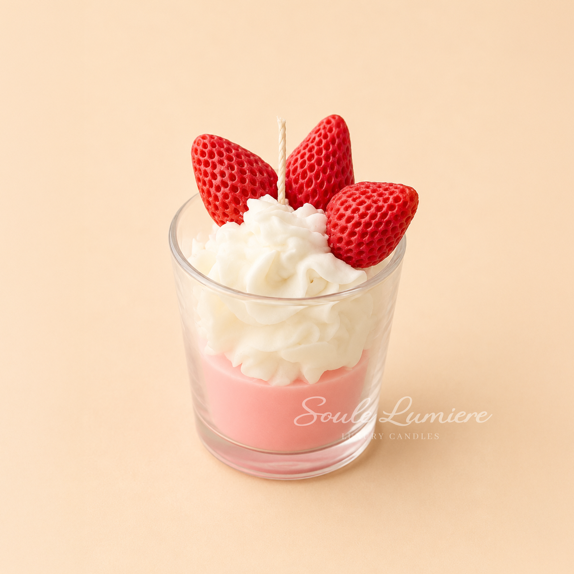 Strawberry Crème Dessert Candle