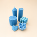 Azure Bloom Candles
