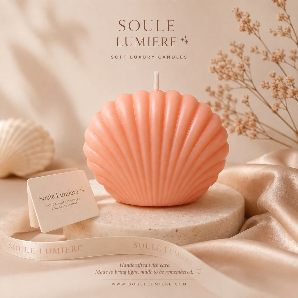 Soule Lumiere sculptural column candles styled in a home