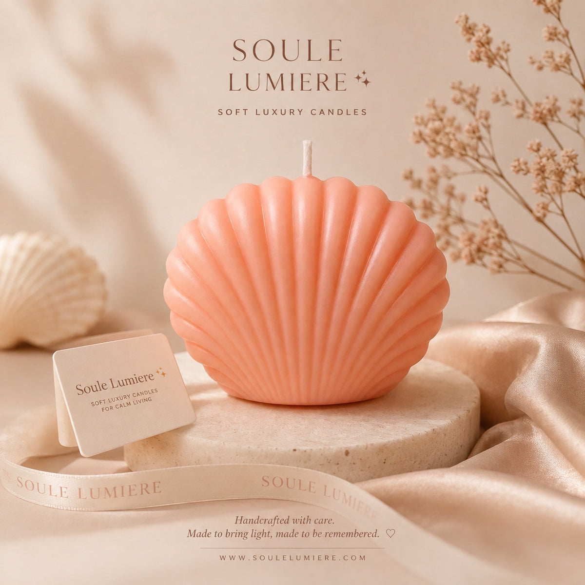 Soule Lumiere sculptural column candles styled in a home